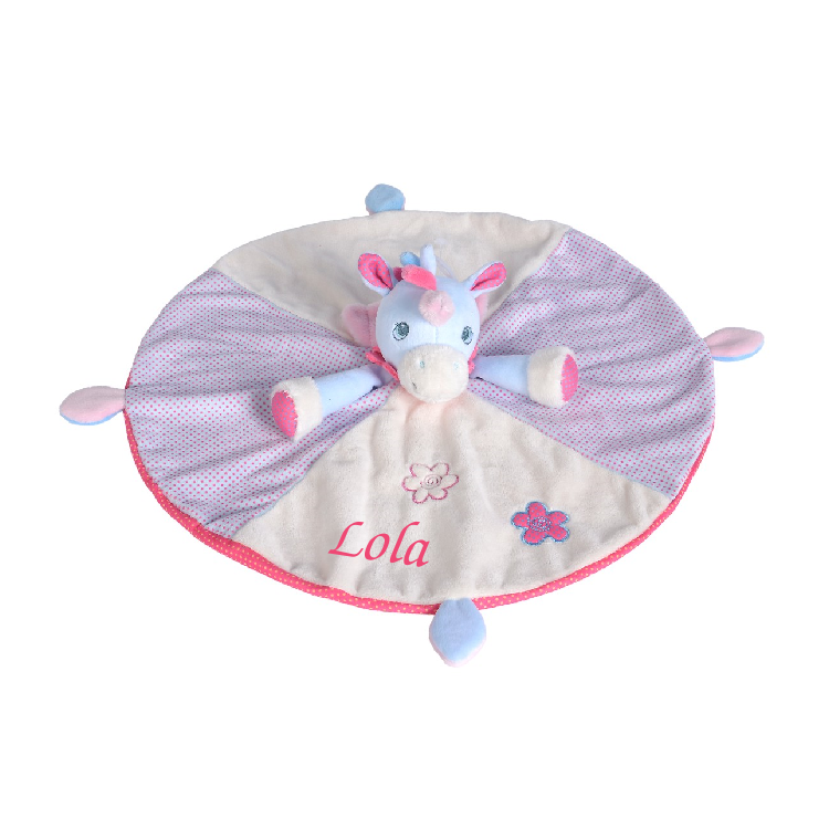  grand rond licorne bleu fleur 40 cm 